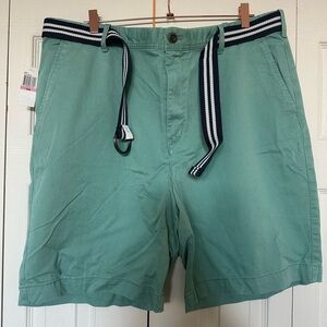 Izod Aqua Shorts with Striped Belt